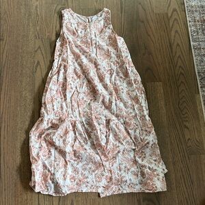 Petal and Pup midi dress, size 4, floral, ramie/cotton blend